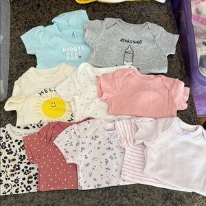 Assorted Baby Onesies Set 0-3 mos